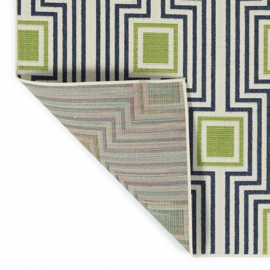 Kaleen Amalie Collection Navy LimeGreen Area Rug 3'6" x 5'6"