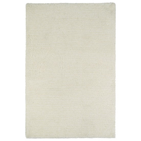 Kaleen Cotton Bloom Collection White Throw Rug 2' x 3'