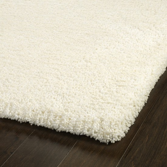 Kaleen Cotton Bloom Collection White Throw Rug 2' x 3'