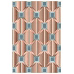 Kaleen Amalie Collection Tangerine LtBlue Area Rug 7'2" x 10'5"