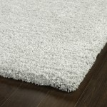 Kaleen Cotton Bloom Collection Light Silver Area Rug 3'6" x 5'6"