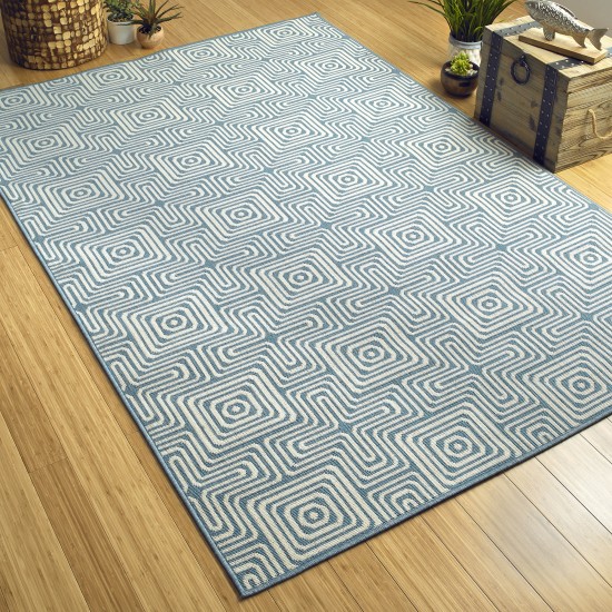 Kaleen Amalie Collection AML10-79 Light Blue Throw Rug 1'9" x 3'