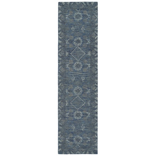 Kaleen Courvert Collection Dark Blue Area Rug 5' x 7'6"