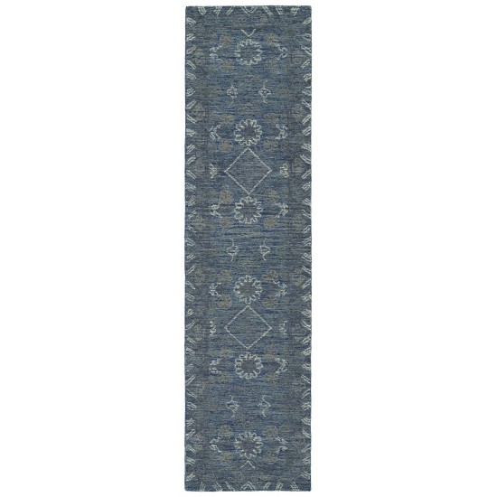 Kaleen Courvert Collection Dark Blue Area Rug 9' x 13'