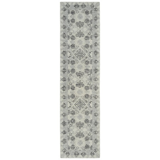 Kaleen Courvert Collection Light Grey Throw Rug 3' x 5'