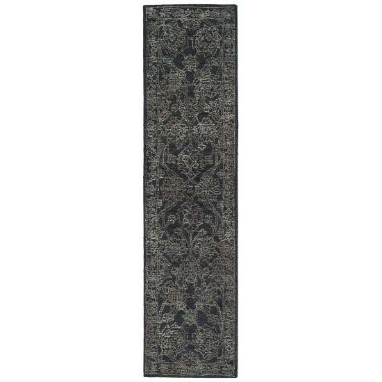 Kaleen Courvert Collection Dark Charcoal Runner 2' x 8'