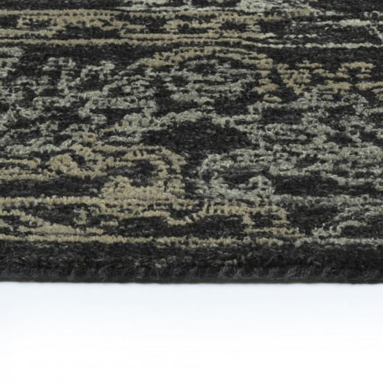 Kaleen Courvert Collection Dark Charcoal Throw Rug 3' x 5'