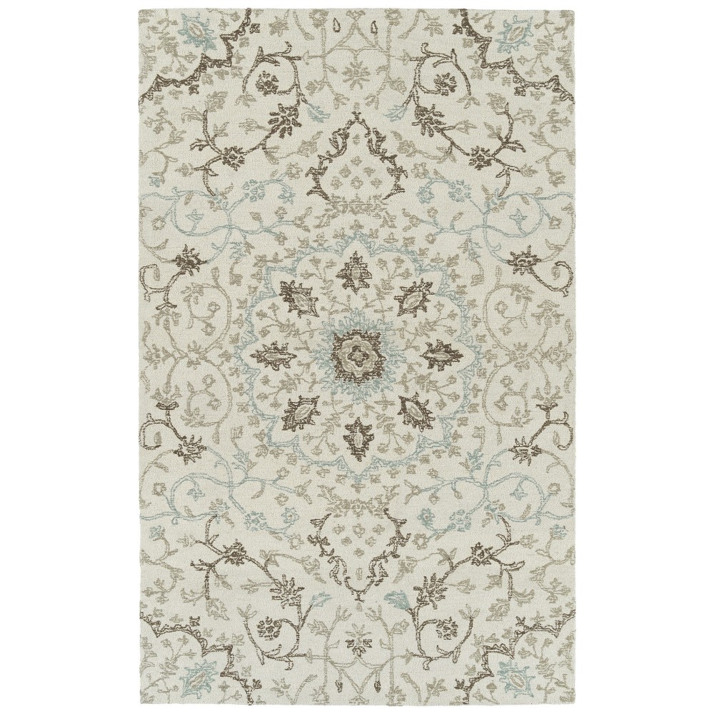 Kaleen Courvert Collection Ivory Brown Area Rug 8' x 10'