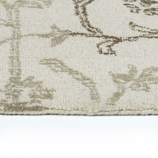 Kaleen Courvert Collection Ivory Brown Area Rug 9' x 13'