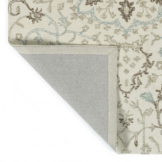 Kaleen Courvert Collection Ivory Brown Area Rug 9' x 13'