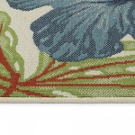Kaleen Amalie Collection Ivory Blue Throw Rug 2'5" x 3'9"