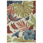 Kaleen Amalie Collection Ivory Blue Area Rug 3'6" x 5'6"