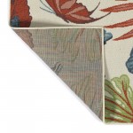 Kaleen Amalie Collection Ivory Blue Area Rug 3'6" x 5'6"