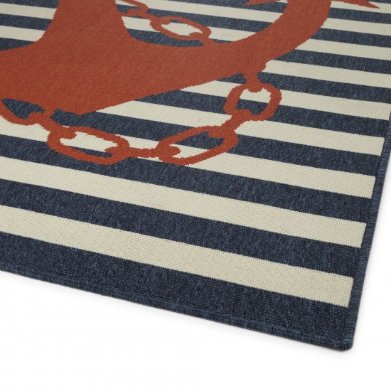 Kaleen Amalie Collection AML14-22 Navy Throw Rug 1'9" x 3'