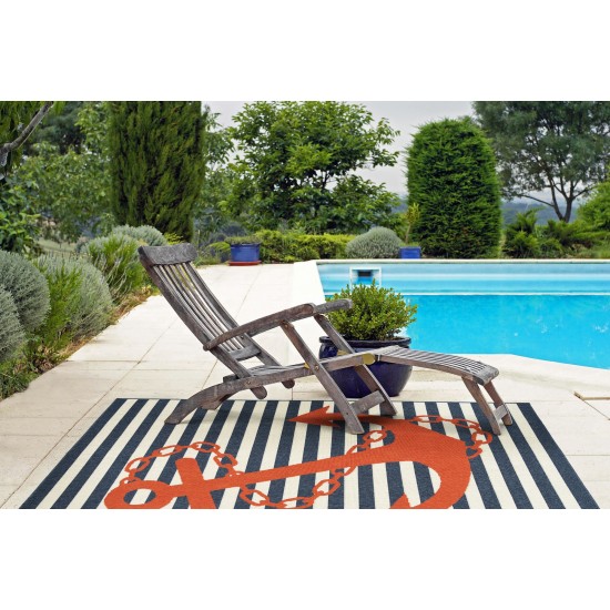 Kaleen Amalie Collection AML14-22 Navy Runner 2'2" x 8'