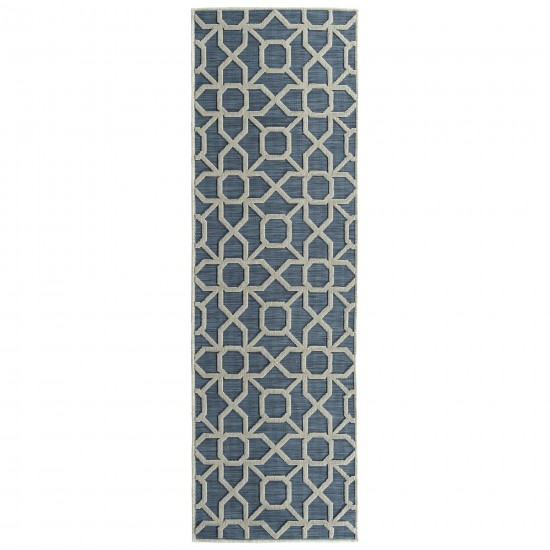 Kaleen Cove Collection COV01-17 Blue Throw Rug 2' x 3'