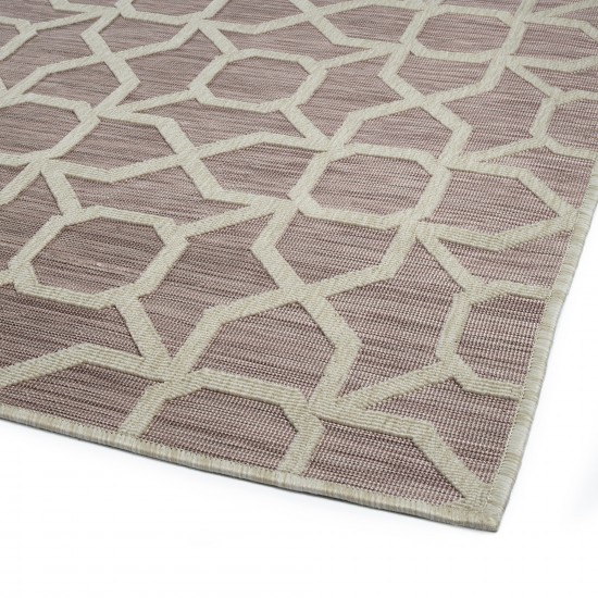 Kaleen Cove Collection COV01-92 Pink Area Rug 5'3" x 7'6"