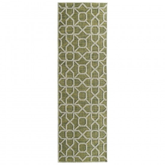 Kaleen Cove Collection COV01-96 Lime Green Runner 2' x 6'