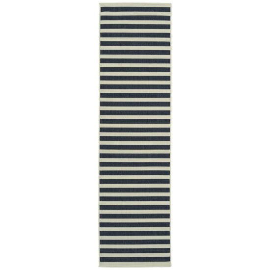 Kaleen Amalie Collection AML15-22 Navy Runner 2'2" x 8'