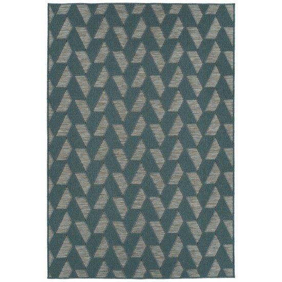 Kaleen Cove Collection COV02-91 Teal Throw Rug 2' x 3'