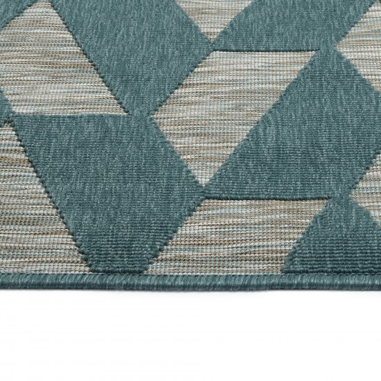 Kaleen Cove Collection COV02-91 Teal Throw Rug 2' x 3'