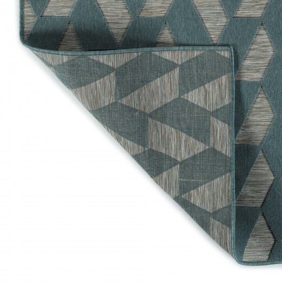 Kaleen Cove Collection COV02-91 Teal Throw Rug 2' x 3'