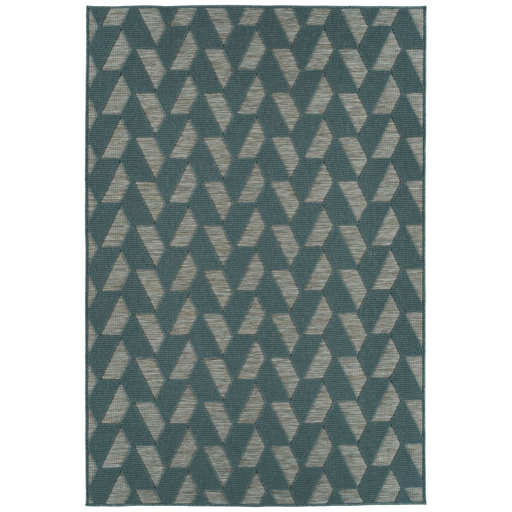 Kaleen Cove Collection COV02-91 Teal Area Rug 5'3" x 7'6"