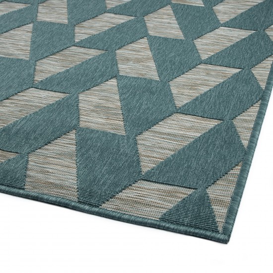 Kaleen Cove Collection COV02-91 Teal Area Rug 5'3" x 7'6"