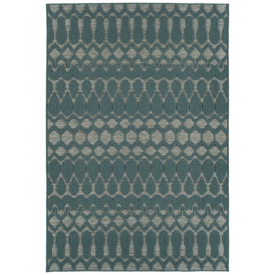 Kaleen Cove Collection COV03-91 Teal Throw Rug 2' x 3'