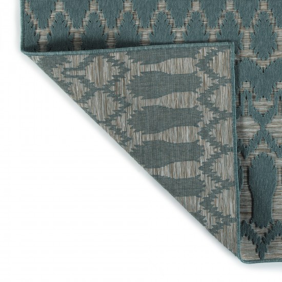 Kaleen Cove Collection COV03-91 Teal Throw Rug 2' x 3'