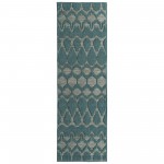 Kaleen Cove Collection COV03-91 Teal Throw Rug 2' x 3'