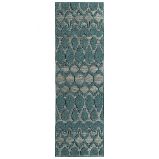 Kaleen Cove Collection COV03-91 Teal Throw Rug 2' x 3'