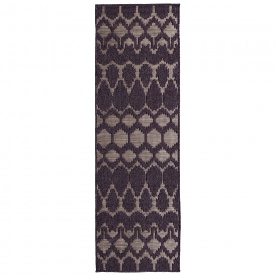 Kaleen Cove Collection Dark Purple Area Rug 5'3" x 7'6"