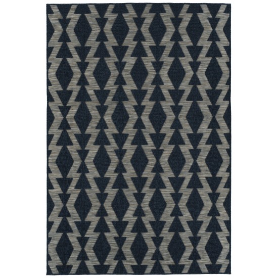 Kaleen Cove Collection Dark Navy Runner 2' x 6'