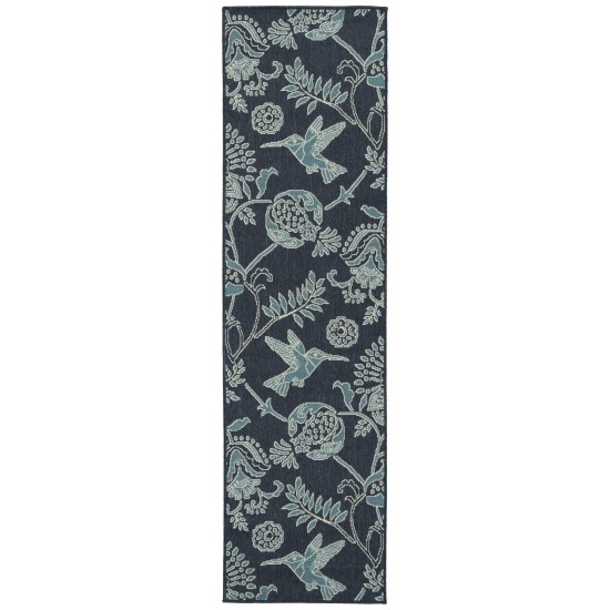 Kaleen Amalie Collection AML17-22 Navy Throw Rug 1'9" x 3'