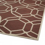 Kaleen Cove Collection Dark Red Area Rug 7'10" x 10'