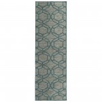 Kaleen Cove Collection COV05-91 Teal Runner 2' x 6'