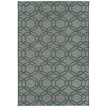 Kaleen Cove Collection COV05-91 Teal Area Rug 5'3" x 7'6"