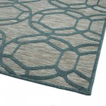 Kaleen Cove Collection COV05-91 Teal Area Rug 5'3" x 7'6"