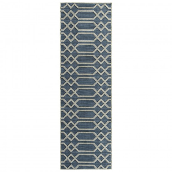 Kaleen Cove Collection COV06-17 Blue Throw Rug 2' x 3'