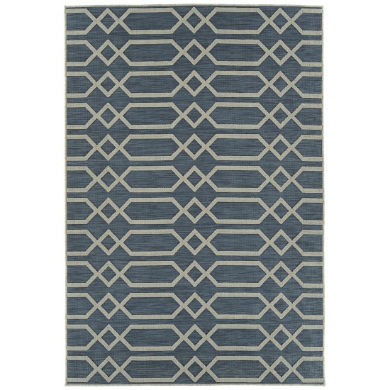 Kaleen Cove Collection COV06-17 Blue Area Rug 5'3" x 7'6"