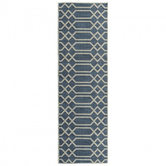 Kaleen Cove Collection COV06-17 Blue Area Rug 5'3" x 7'6"