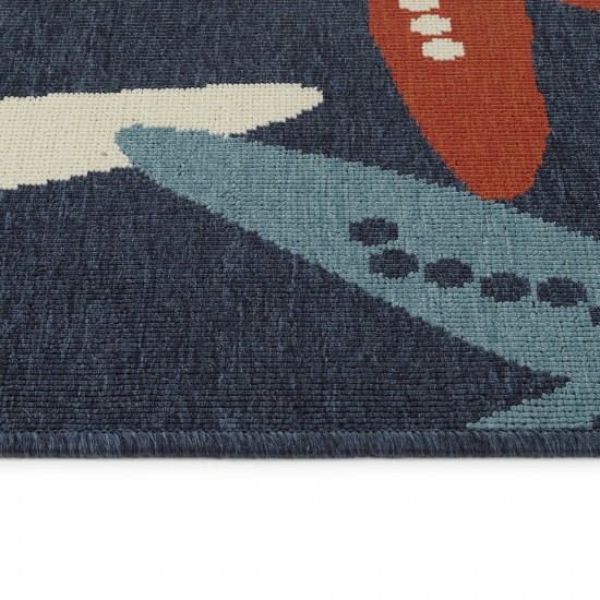 Kaleen Amalie Collection AML19-22 Navy Throw Rug 1'9" x 3'