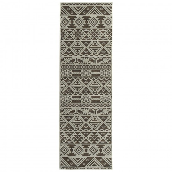 Kaleen Cove Collection Dark Chocolate Runner 2' x 6'