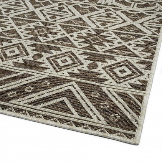 Kaleen Cove Collection Dark Chocolate Area Rug 5'3" x 7'6"