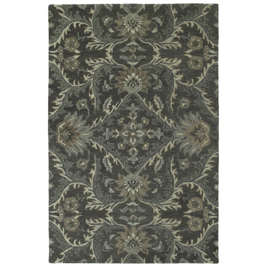 Kaleen Amaranta Collection Dark Charcoal Throw Rug 2' x 3'