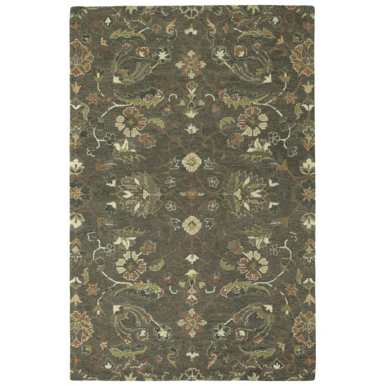 Kaleen Amaranta Collection Mushroom Salmon Area Rug 5' x 7'9"