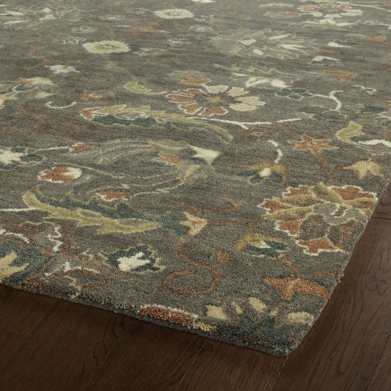 Kaleen Amaranta Collection Mushroom Salmon Area Rug 5' x 7'9"