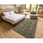 Kaleen Amaranta Collection Mushroom Salmon Area Rug 5' x 7'9"