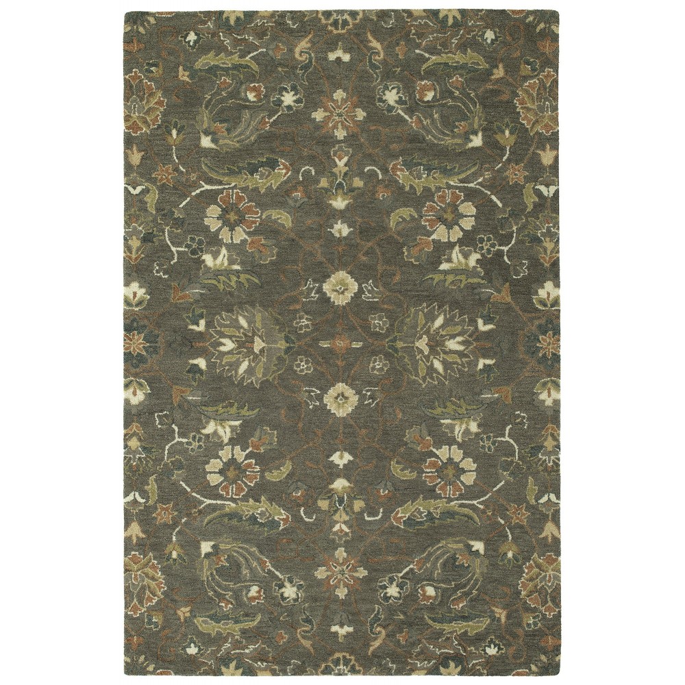 Kaleen Amaranta Collection Mushroom Salmon Area Rug 8' x 10'